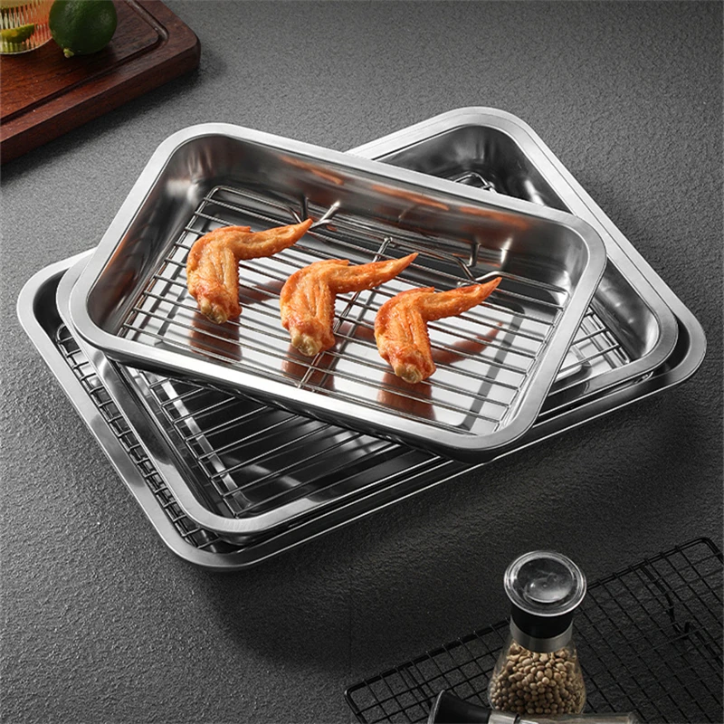 stainless steel bakeware grid line food storage trays bread pastry baking pan cooling rack fruit bbq plate kitchen cooking tools stainless steel bakeware grid line food storage trays bread pastry baking pan cooling rack fruit bbq plate kitchen cooking tools