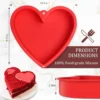 8/10in Silicone Heart Shaped Cake Pan Nonstick Heart Cake Valentine's Day Baking Heart Cake Mold Bakeware Kitchen Supplies Tools