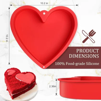 8/10in silicone heart shaped cake pan nonstick heart cake valentine's day baking heart cake mold bakeware kitchen supplies tools